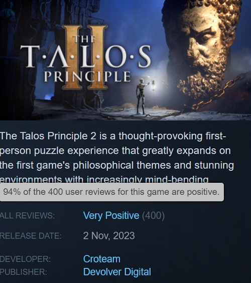 Gracze są podekscytowani: gra logiczna The Talos Principle 2 zbiera świetne recenzje na Steamie-2