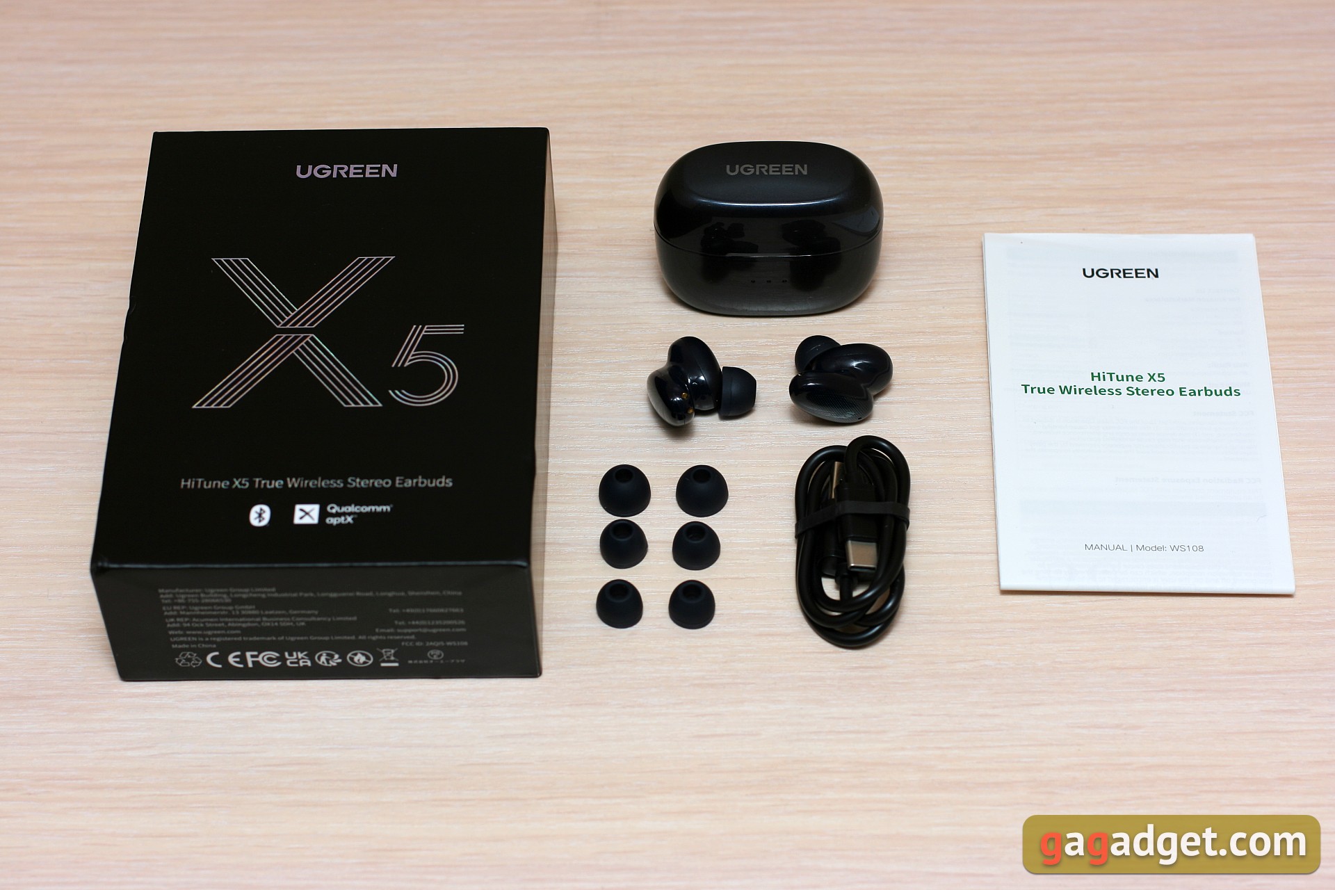 Recenzja słuchawek dousznych TWS Ugreen HiTune X5: Bluetooth 5.2 z aptX -2