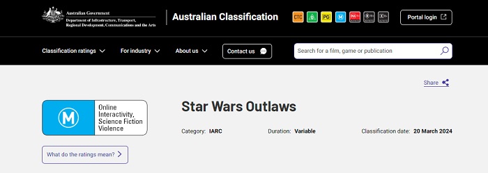 Star Wars Outlaws nie jest dla dzieci: gra od Ubisoft otrzymała kategorię wiekową w Australii-2