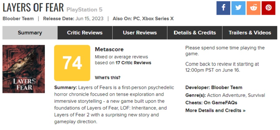 Najlepsza gra Bloober Team, ale nie przerażający horror - krytycy przyznali Layers of Fear (2023) mieszany odbiór-2