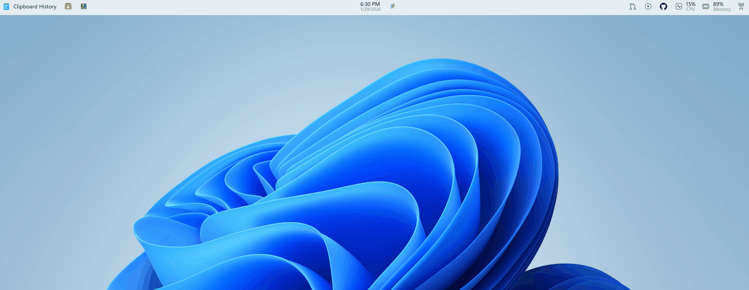 Koncepcja interfejsu nowego górnego panelu