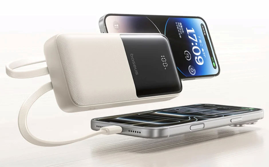 Powerbank Baseus z wbudowanymi kablami