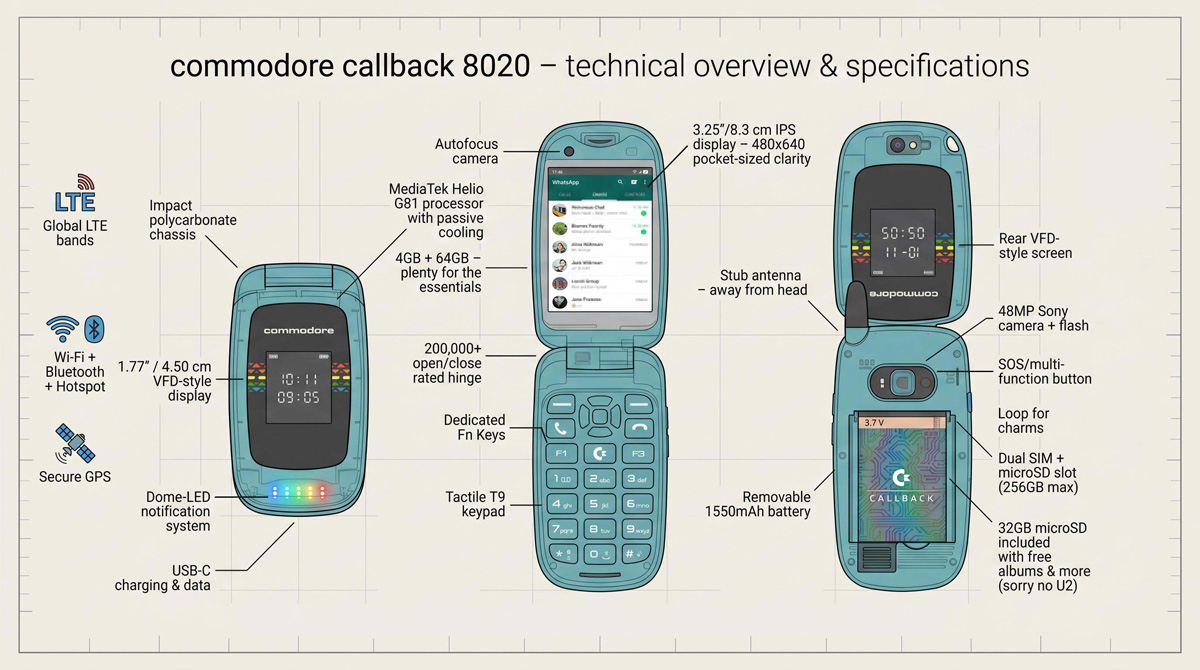 Główne cechy Commodore Callback 8020