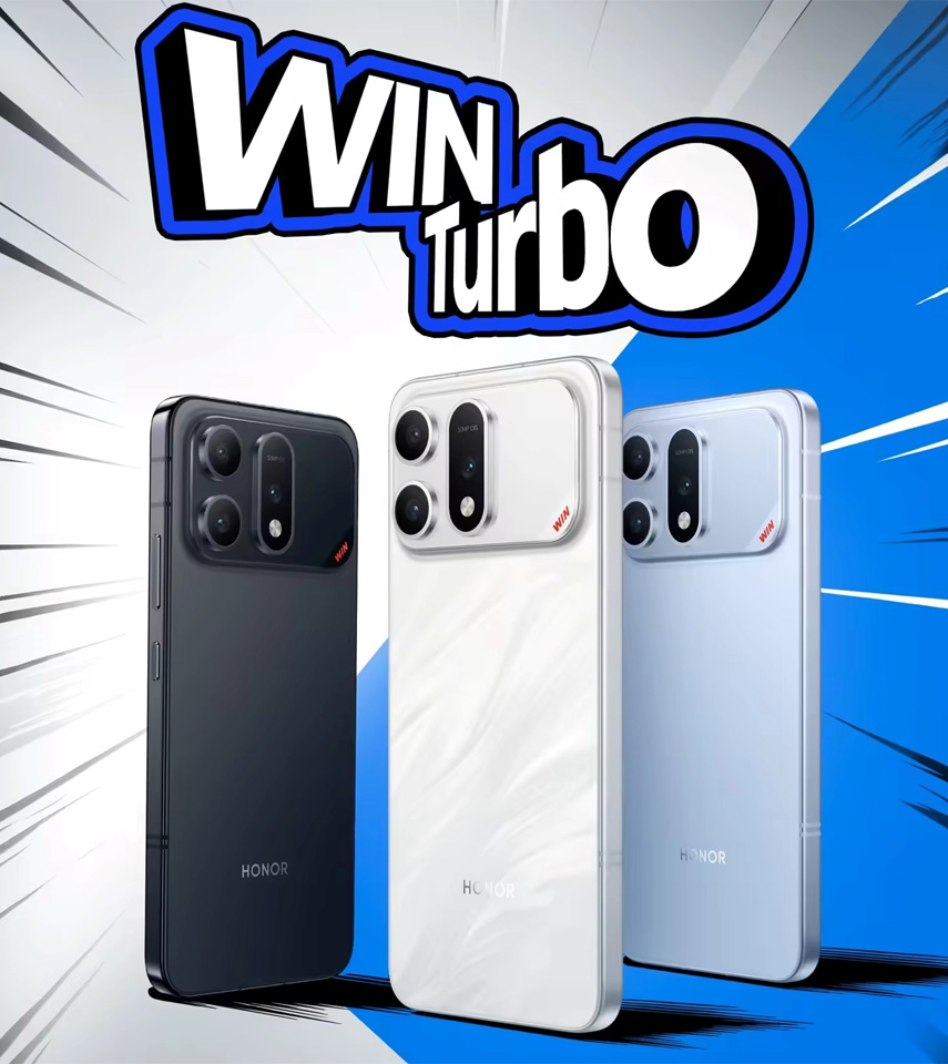 Trzy kolory korpusu Honor Win Turbo