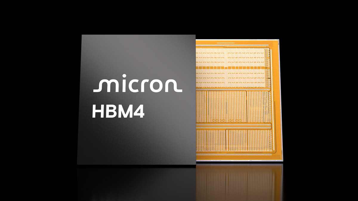 Zdjęcie nowej generacji pamięci HBM4 od Micron.