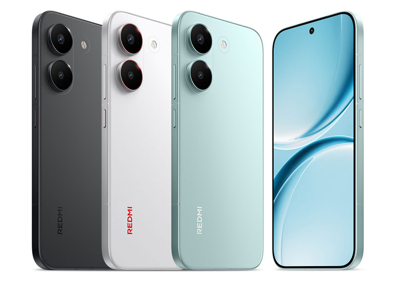 Smartfony Redmi Turbo 5 w różnych kolorach